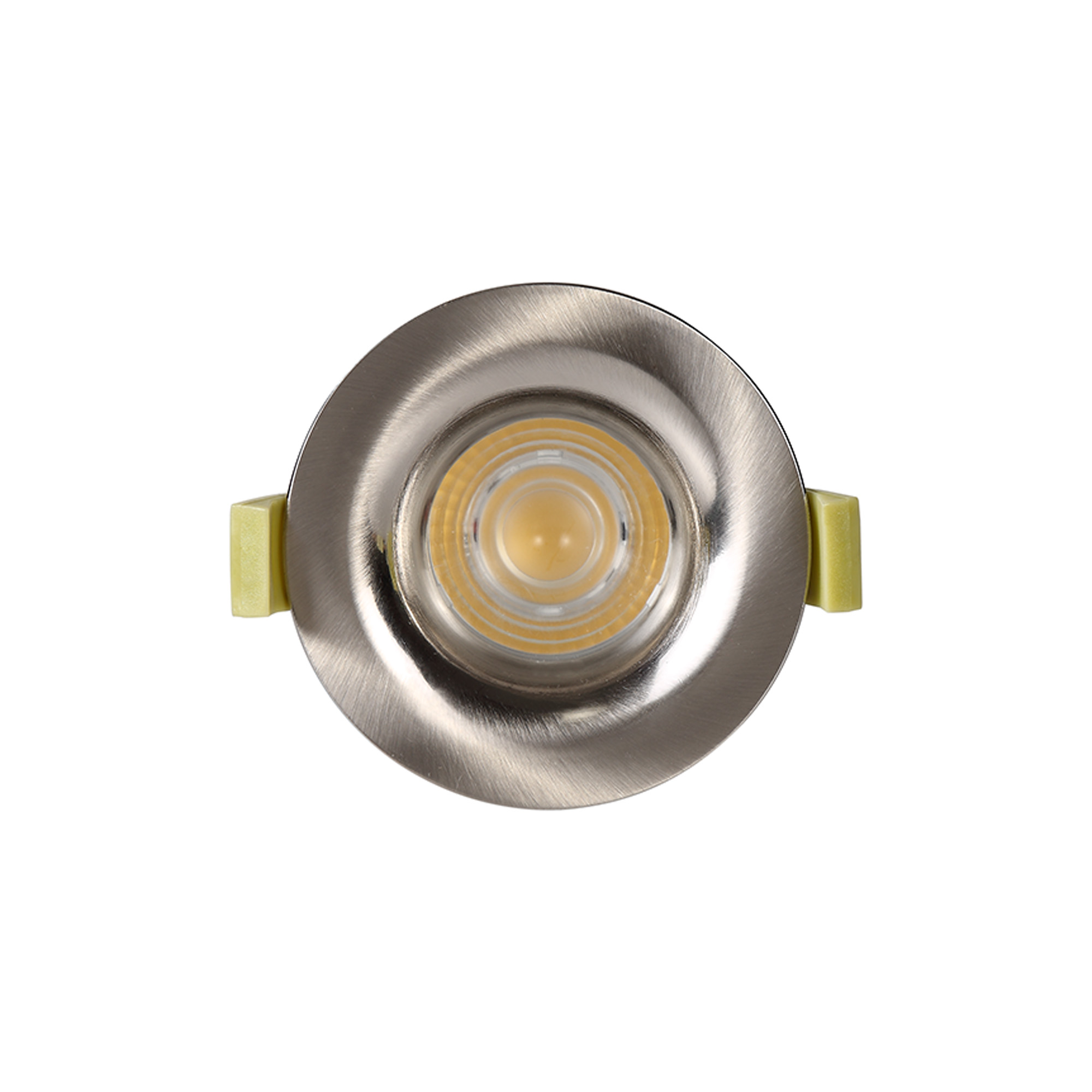 Bruve 9 Tridonic powered 9W 4000K 700lm 24° LED Engine,250mA , CRI>90 LED Engine  Satin Nickel Fixed Round Recessed Downlight, Inner Glass cover, IP65 DM201478  Dlux Bruve 9 IP65